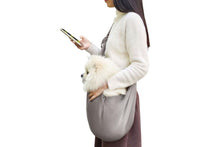 Breathable Dog Carrier Sling With Storage Pocket Pet Carrier Shoulder Pouch For Outdoor Travel -Gray