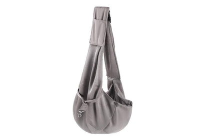 Breathable Dog Carrier Sling With Storage Pocket Pet Carrier Shoulder Pouch For Outdoor Travel -Gray - view 2