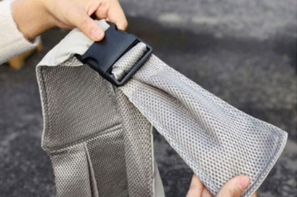 Breathable Dog Carrier Sling With Storage Pocket Pet Carrier Shoulder Pouch For Outdoor Travel -Gray - view 5