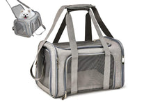 Portable Travel Bag Soft Crate Cage Cat Bag Animal Carriers for Pets -Grey