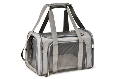 Portable Travel Bag Soft Crate Cage Cat Bag Animal Carriers for Pets -Grey - view 2