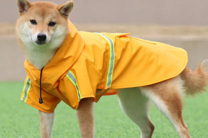 Pet Raincoat Outdoor Waterproof Dog Poncho for Small and Medium Dogs - Yellow - view 2