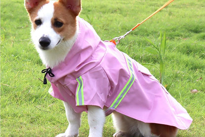 Pet Raincoat Outdoor Waterproof Dog Poncho for Small and Medium Dogs - Pink - view 3