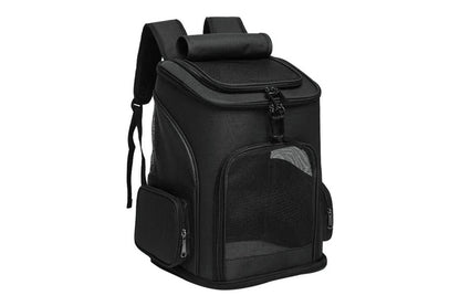 Expandable Large Cat Backpack Carrier for Small Pets - Black - view 3