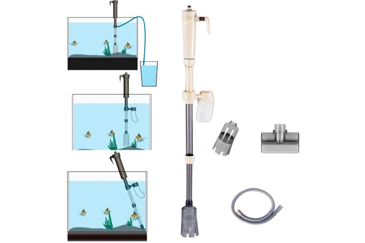 Electric Fish Tank Vacuum Cleaner Sand Washer Aquarium Gravel Cleaner Battery Operated - view 2
