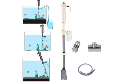 Electric Fish Tank Vacuum Cleaner Sand Washer Aquarium Gravel Cleaner Battery Operated - view 2