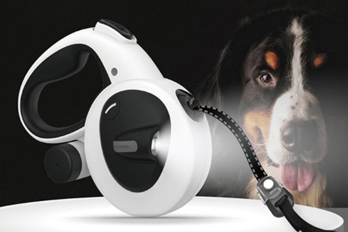 5m Auto Retractable Dog Leash with LED Light Pet Walking Lead for Small Medium Large Dogs - M - view 3