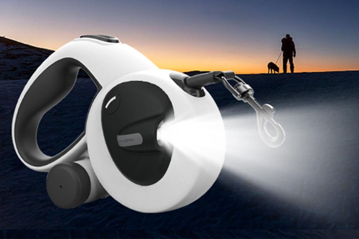 5m Auto Retractable Dog Leash with LED Light Pet Walking Lead for Small Medium Large Dogs - M - view 4