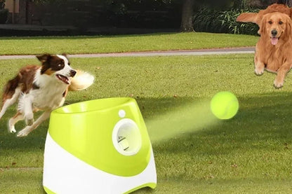 Dog Ball Launcher Thrower Automatic Tennis Fetch Throwing Machine with 3 Balls -Light Green - view 2