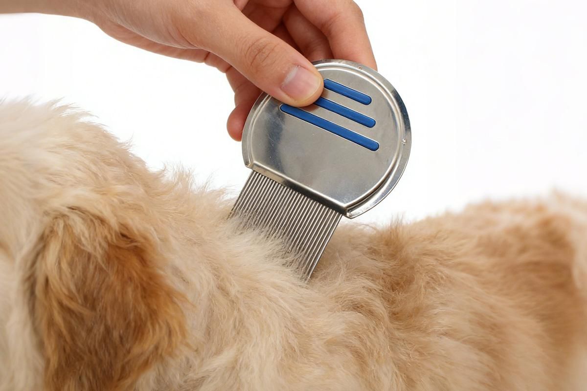 Stainless Steel Pet Flea Comb Fine Tooth Grooming Tool for Dogs Cats - Blue - view 5