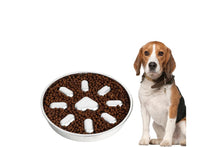 Slow Feeder Dog Bowl Stainless Steel Non Slip Puzzle Maze Bowl Slow Down Eating