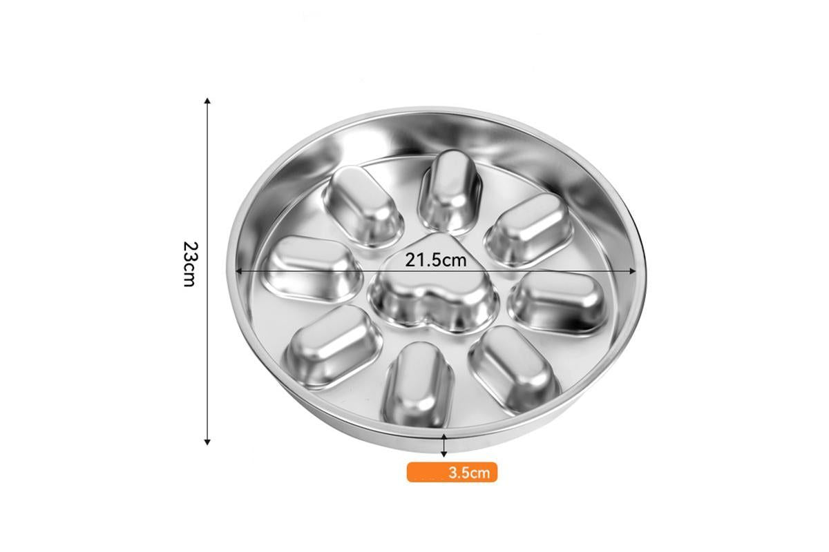 Slow Feeder Dog Bowl Stainless Steel Non Slip Puzzle Maze Bowl Slow Down Eating - view 4