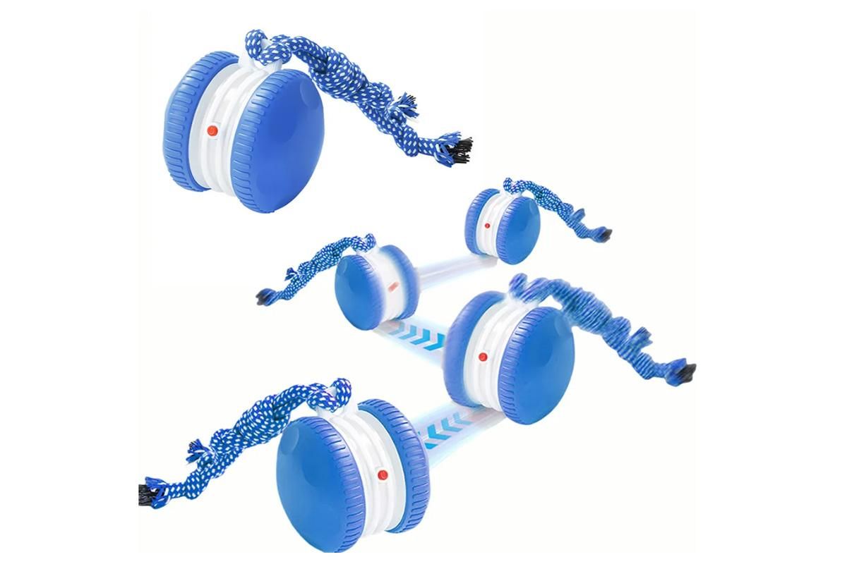 Interactive Pet Rolling Ball Toy Rechargeable Automatic Play Ball for Cats and Dogs - Blue - view 6