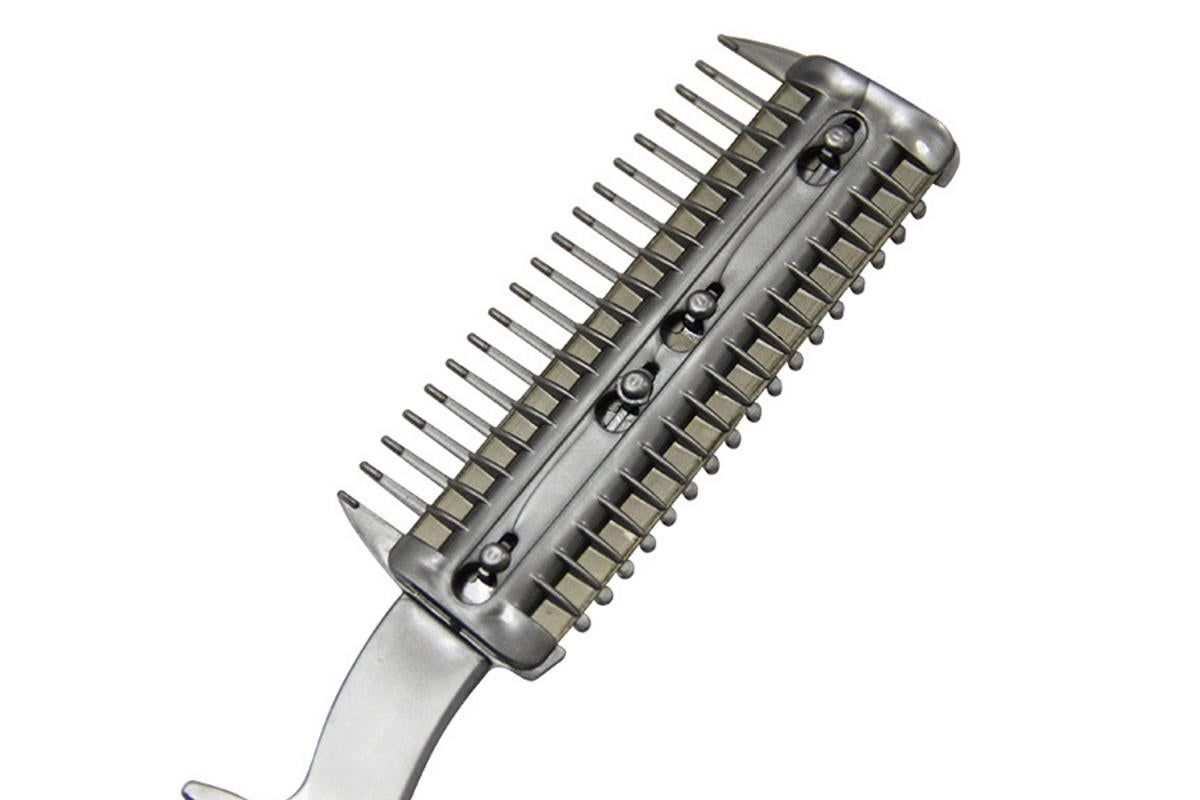 Two Sided Pet Grooming Comb with Razor for Dog Cat Fur Trimming and Thinning - view 5