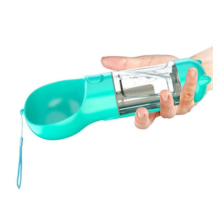 4 in 1 Pet Feeder Dog Cat Puppy Water Bottle Cup Travel Pooper Scooper Outdoor Blue 300ml - view 6