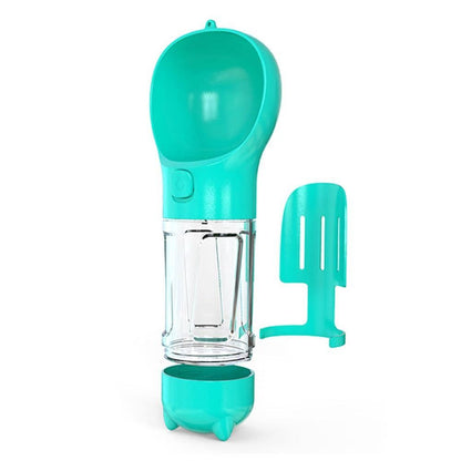 4 in 1 Pet Feeder Dog Cat Puppy Water Bottle Cup Travel Pooper Scooper Outdoor Blue 300ml - view 7