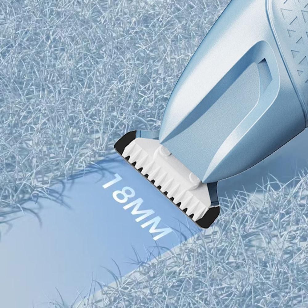 Pet Hair Trimmer Electric Clipper Rechargeable with LED Light for Pets Blue - view 3