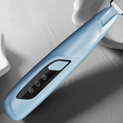 Pet Hair Trimmer Electric Clipper Rechargeable with LED Light for Pets Blue - view 4