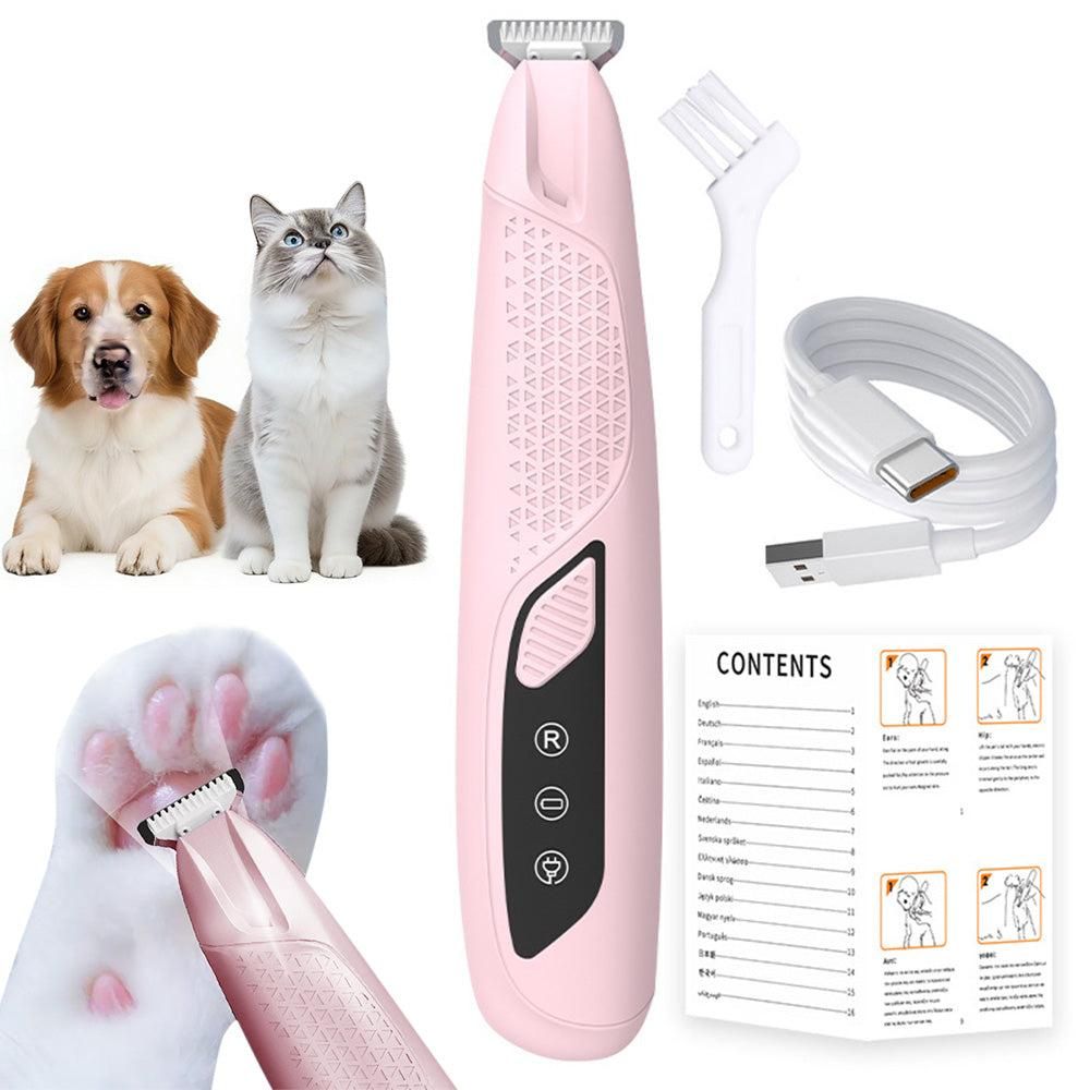 Pet Hair Trimmer Electric Clipper Rechargeable with LED Light for Pets Blue - view 6