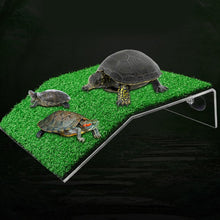 Turtle Basking Platform Simulation Grass Turtle Ramp for Fish Tank Aquarium - S - view 2
