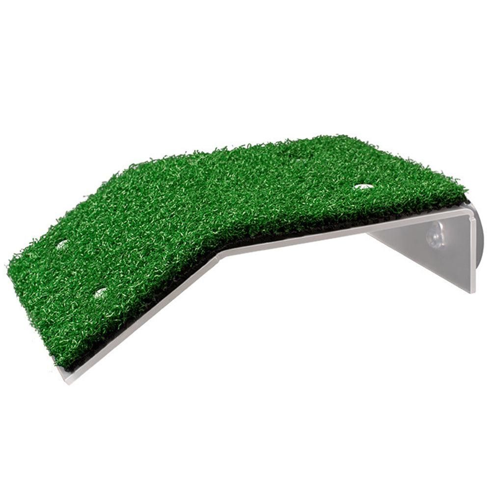 Turtle Basking Platform Simulation Grass Turtle Ramp for Fish Tank Aquarium - S - view 8