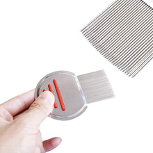 Stainless Steel Pet Flea Comb Fine Tooth Grooming Tool Red - view 2