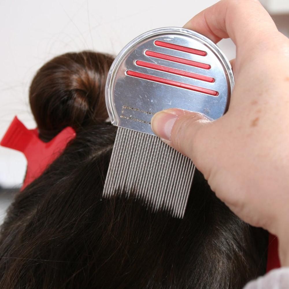 Stainless Steel Pet Flea Comb Fine Tooth Grooming Tool Red - view 5