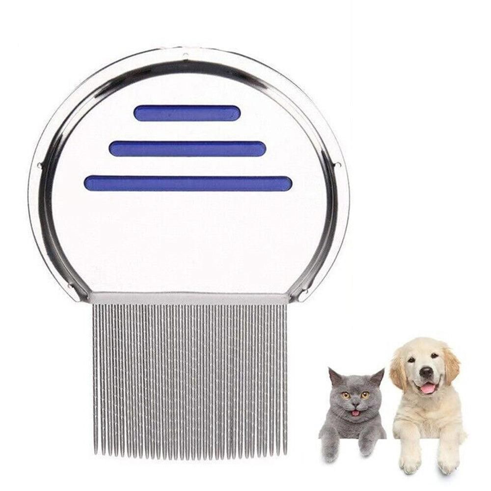 Stainless Steel Pet Flea Comb Fine Tooth Grooming Tool Red - view 10