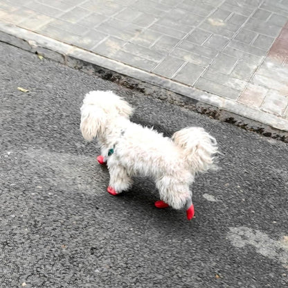 Waterproof Anti Slip Pet Shoes with Rubber Sole for Indoor and Outdoor Use Red - XL - view 5