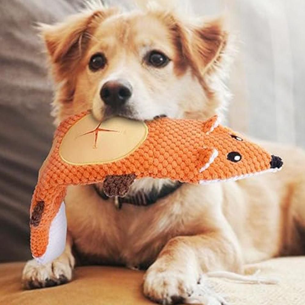 Dog Toys for Aggressive Chewers Dog Toys with Squeaker for Boredom and Teething Orange - view 2