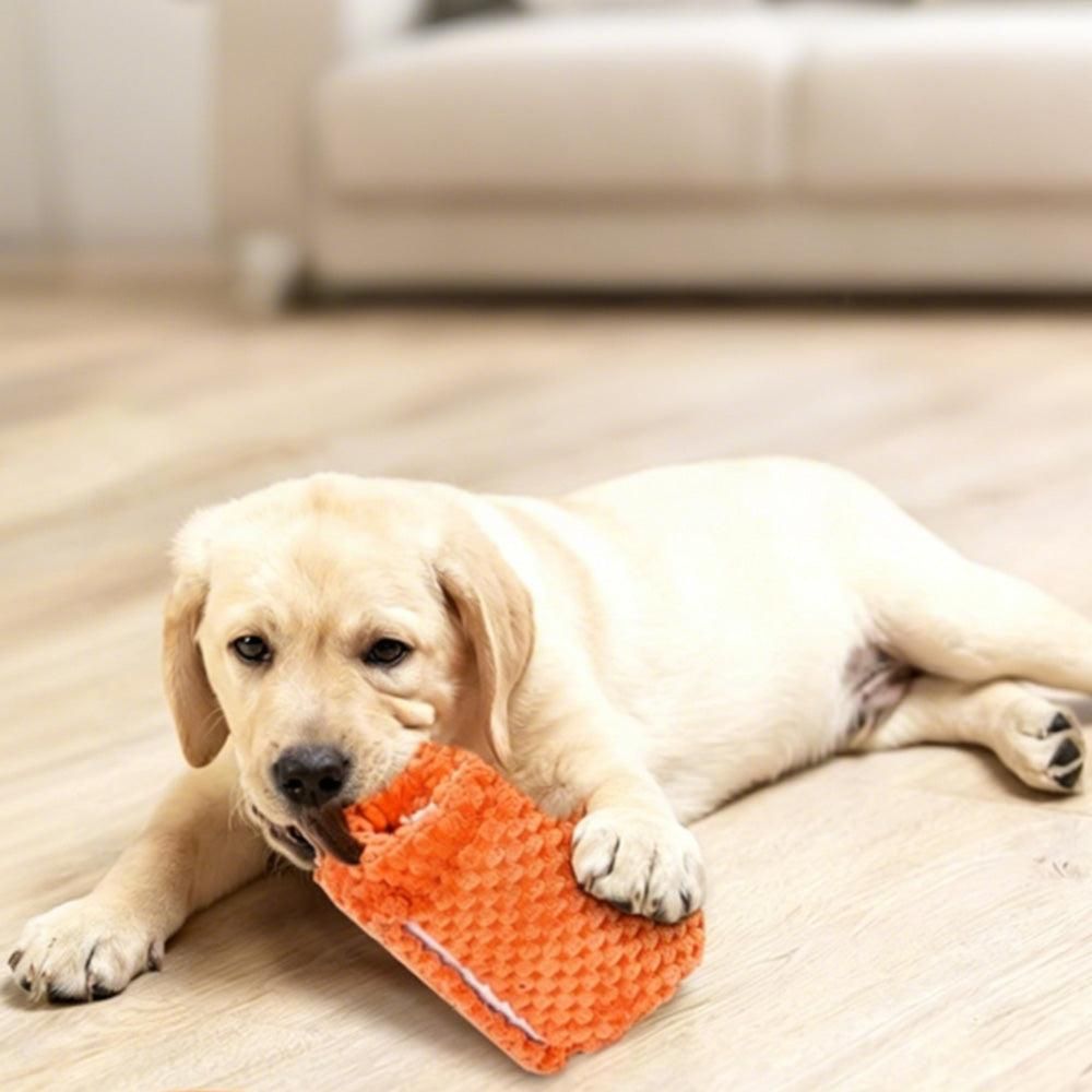 Dog Toys for Aggressive Chewers Dog Toys with Squeaker for Boredom and Teething Orange - view 6