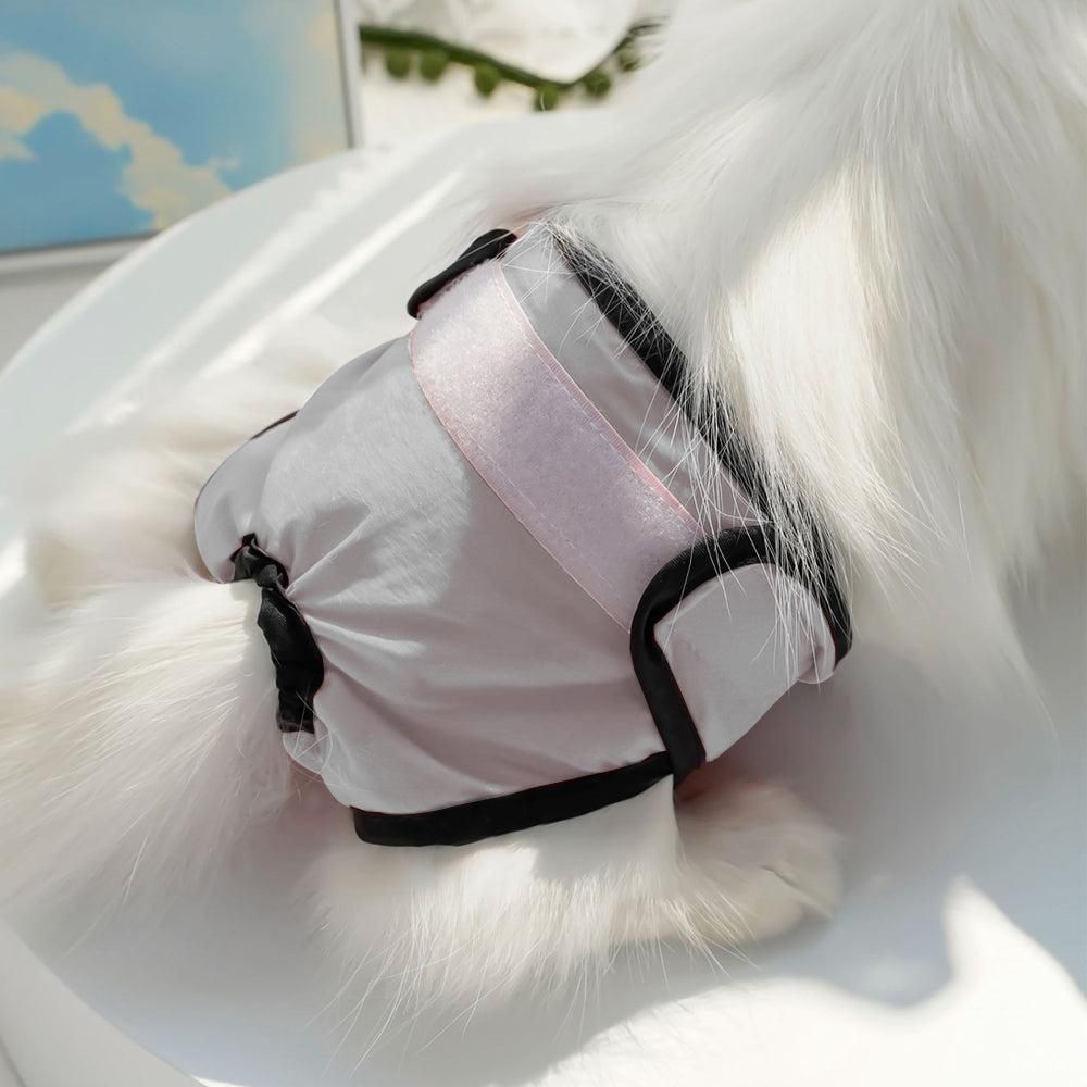 Washable Female Pet Nappy Diaper Dog Cat Physiological Pants Gray - S - view 5