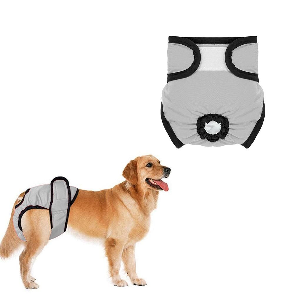 Washable Female Pet Nappy Diaper Dog Cat Physiological Pants Gray - S - view 9