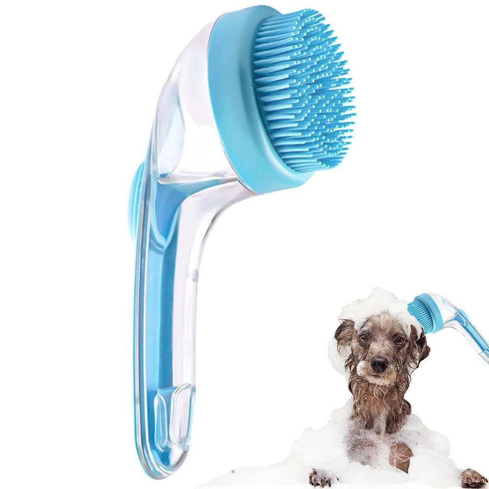 2-in-1 Pet Bath Brush with Built-in Shampoo Dispenser Dog Shampoo Bubble Maker Dog Cat Bathing Grooming Tool Rose Red - view 5
