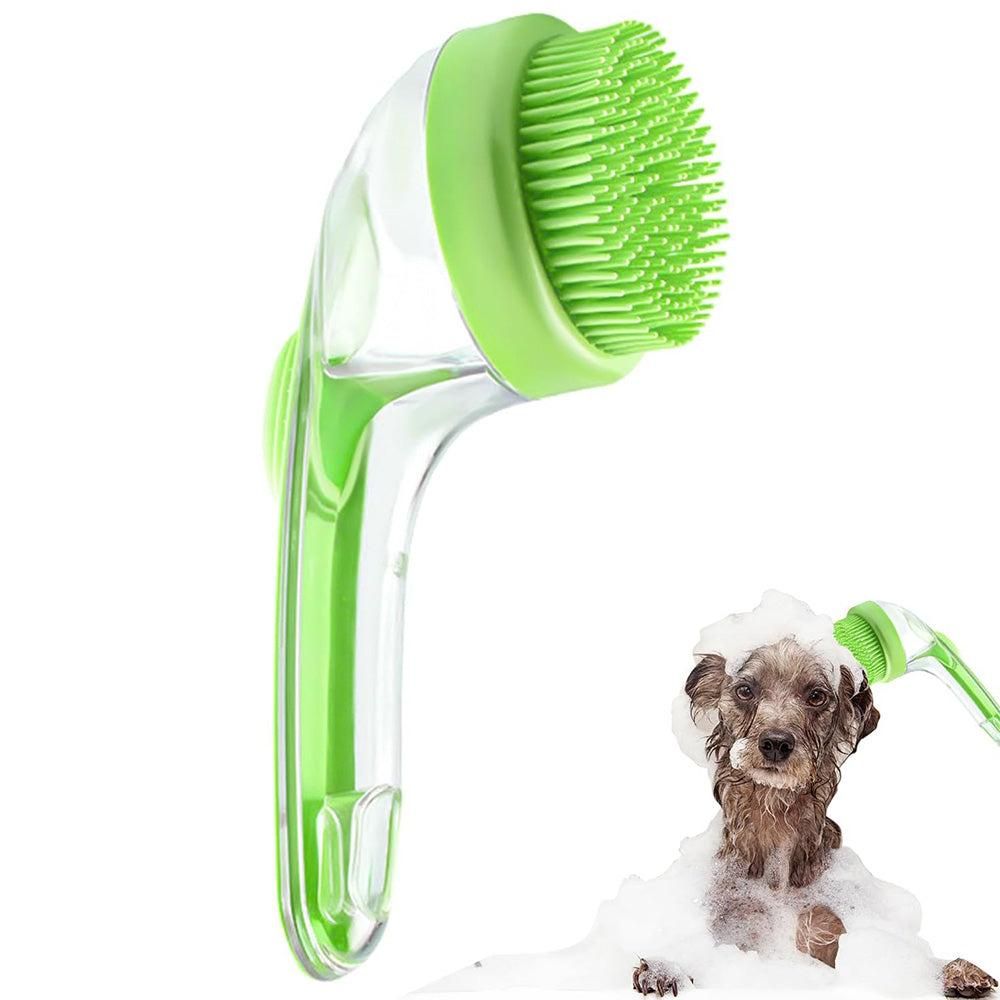 2-in-1 Pet Bath Brush with Built-in Shampoo Dispenser Dog Shampoo Bubble Maker Dog Cat Bathing Grooming Tool Rose Red - view 6