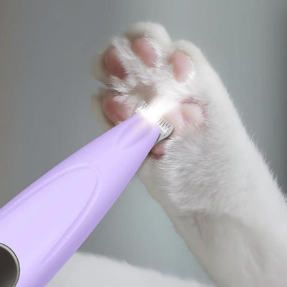 Cordless Pet Paw Trimmer with LED Light Rechargeable Grooming Tool for Dog Cat Purple - view 5