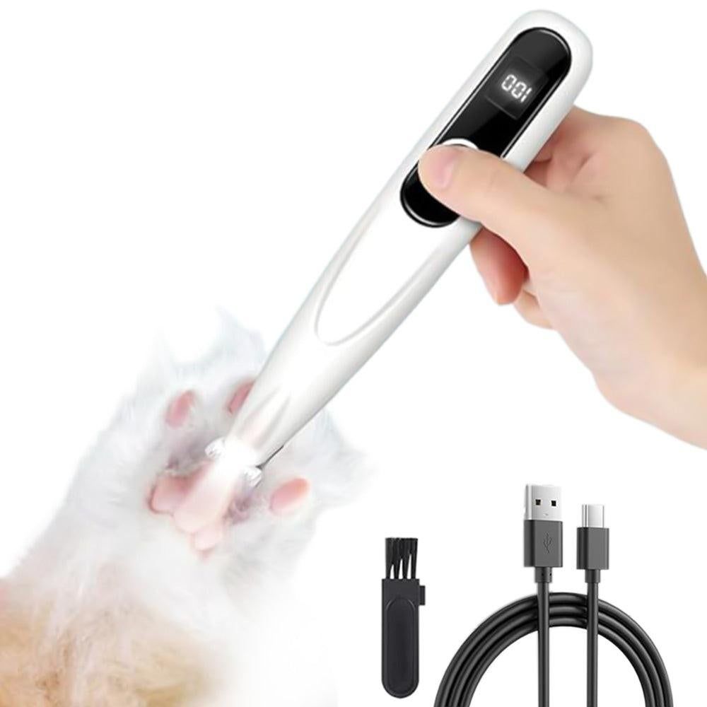 Cordless Pet Paw Trimmer with LED Light Rechargeable Grooming Tool for Dog Cat Purple - view 7