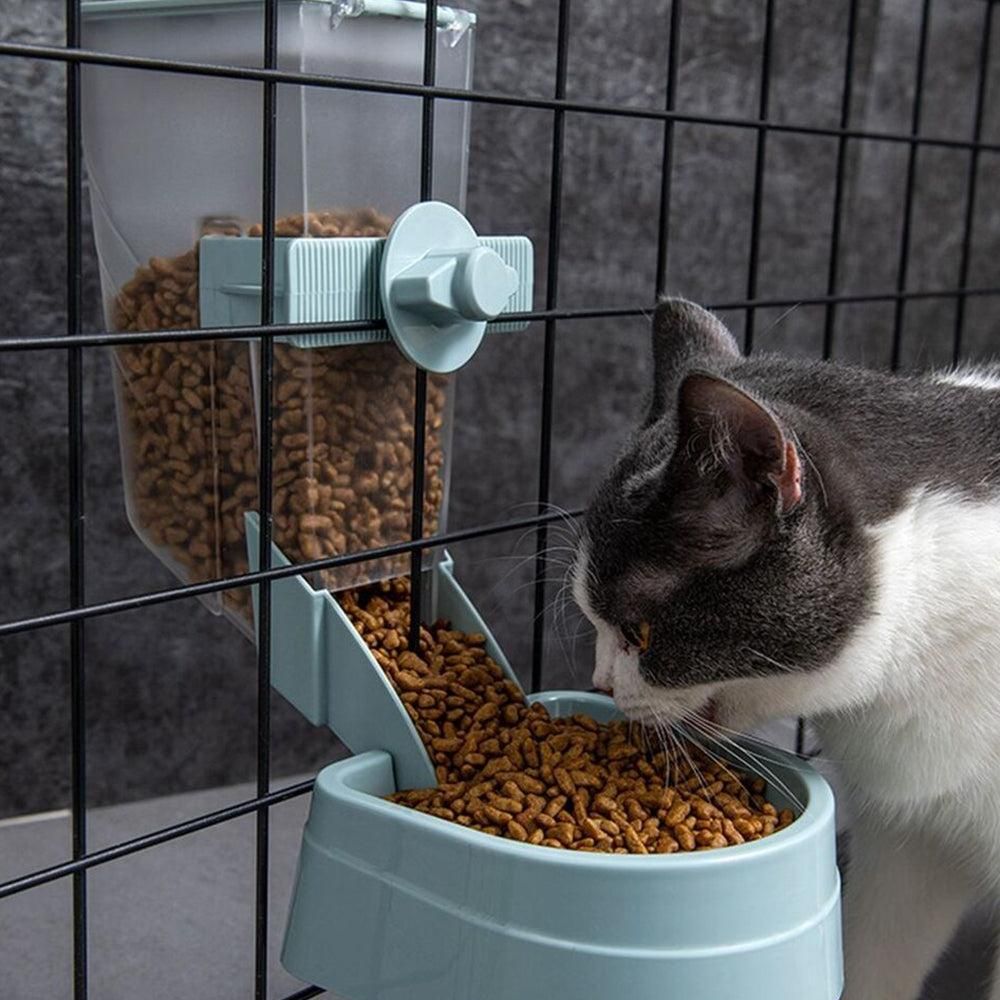 Automatic Food Water Dispenser Set Pet Feeder Bowl Set for Cage Light Blue - view 4