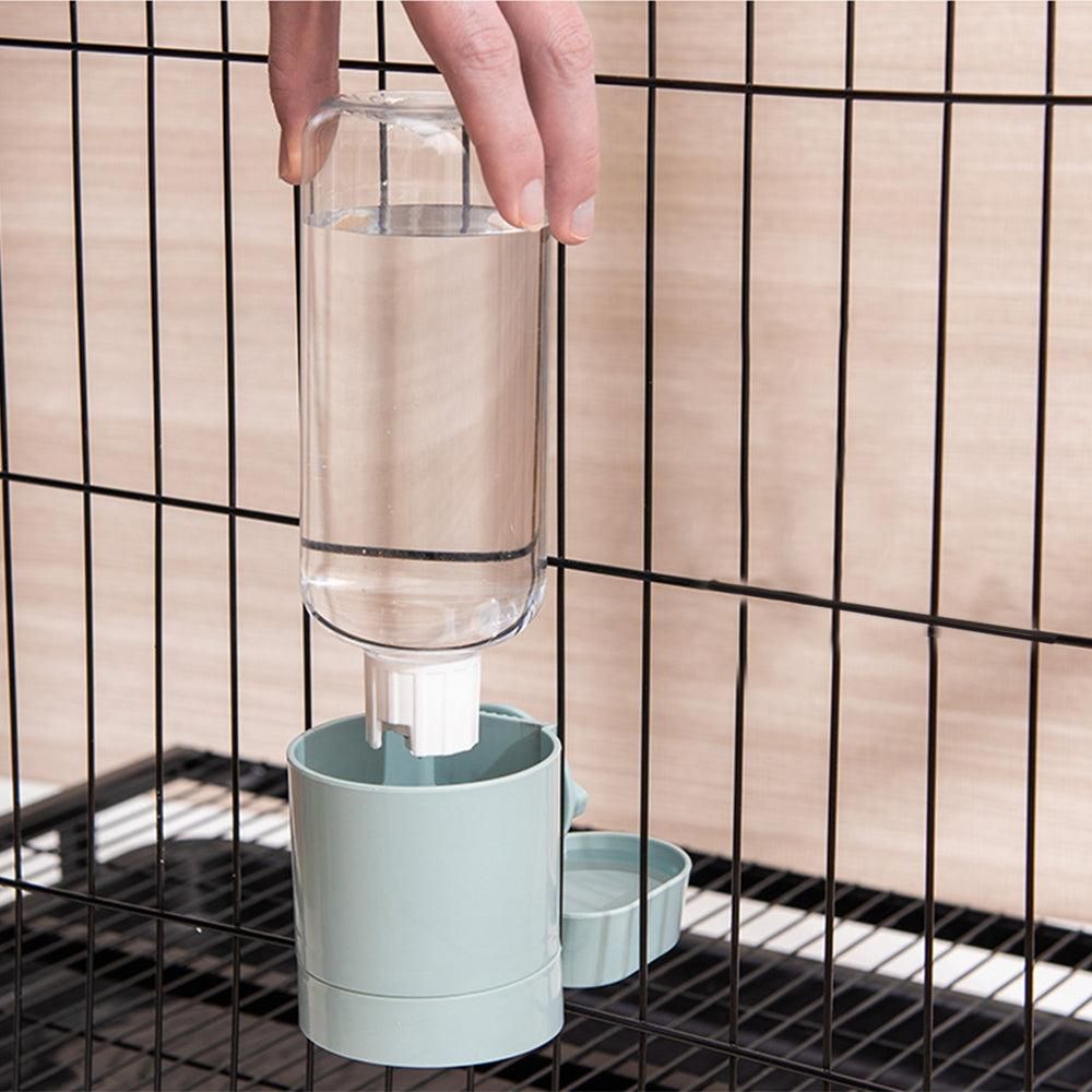 Automatic Food Water Dispenser Set Pet Feeder Bowl Set for Cage Light Blue - view 7