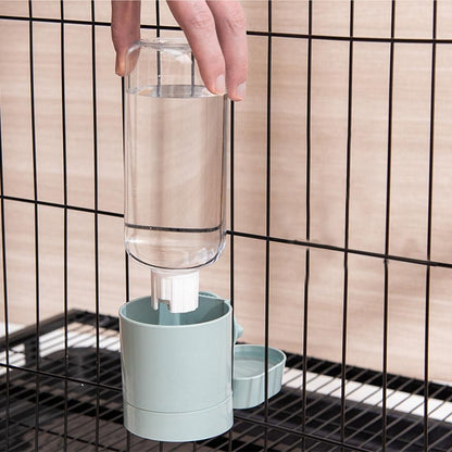 Automatic Food Water Dispenser Set Pet Feeder Bowl Set for Cage Light Blue - view 7