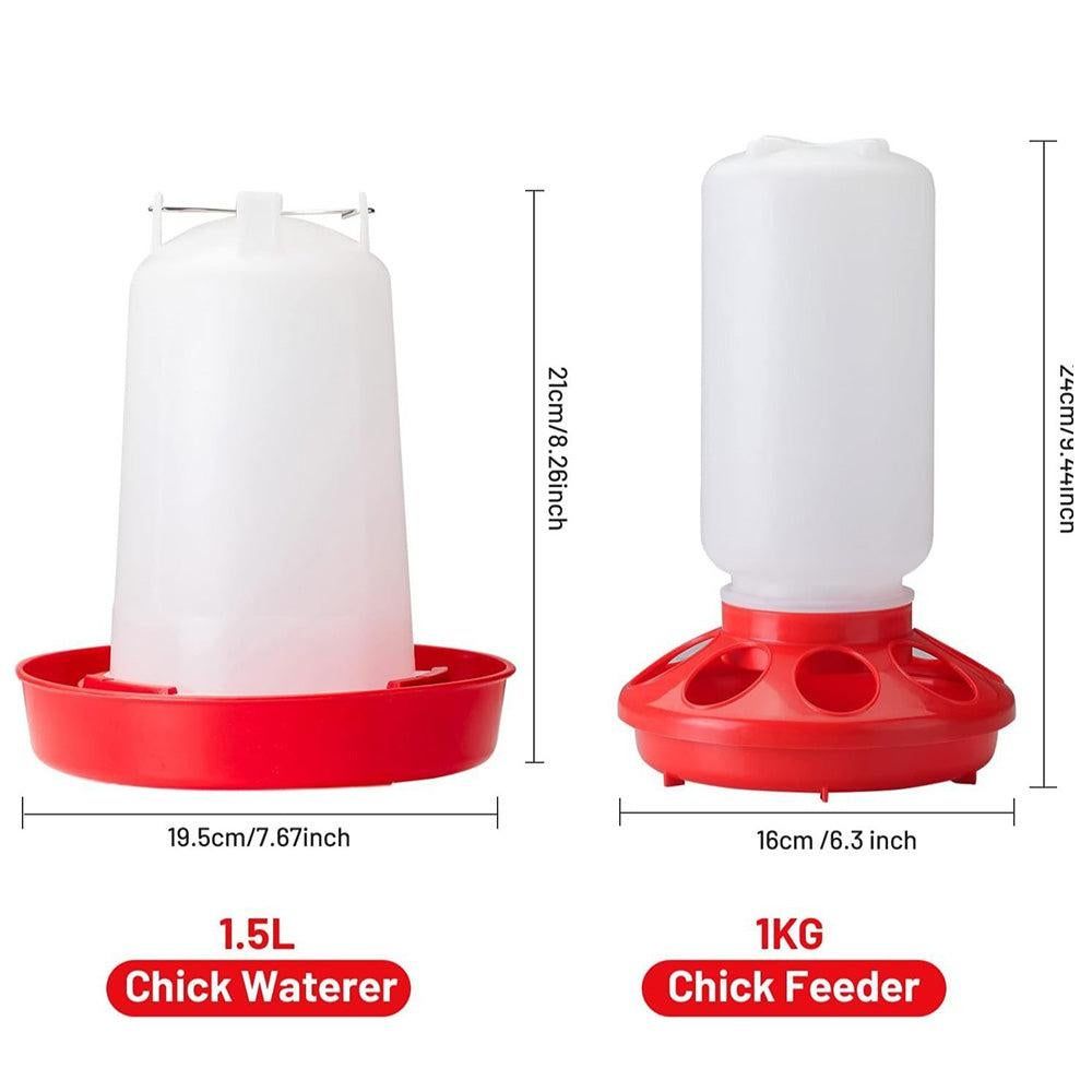 1L Chick Food Feeder and 1.5L Chicken Water Feeder Kit for Chick Aviaries - view 6