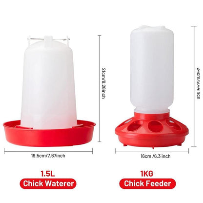 1L Chick Food Feeder and 1.5L Chicken Water Feeder Kit for Chick Aviaries - view 6