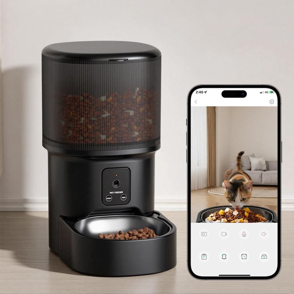 Automatic Cat Feeder WiFi Automatic Dog Food Dispenser with Camera Remote - view 2