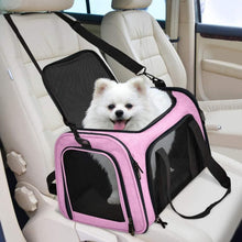Foldable Travel Pet Carrier Bag Portable Cat Dog Kennel Bag Pink - M - view 2