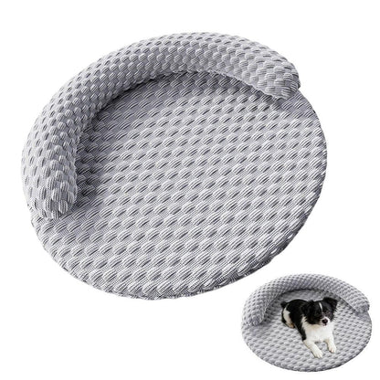 Washable Cooling Pet Bed with Removable Cover for Dogs & Cats - Dark Gray - S
