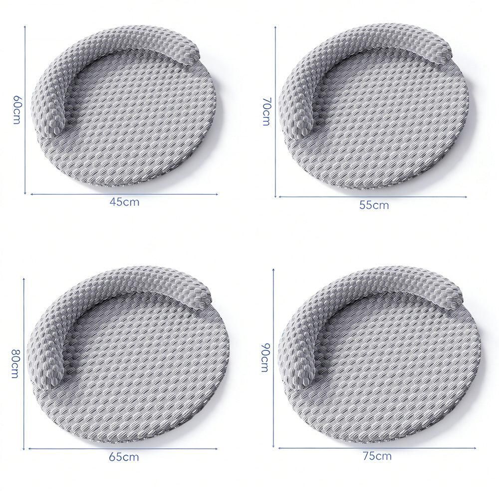 Washable Cooling Pet Bed with Removable Cover for Dogs & Cats - Dark Gray - S - view 2