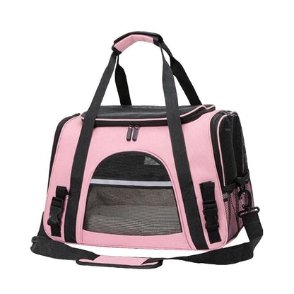 Cat Pet Carrier Travel Carrier Pet Bag for Small Medium Cats Pink - view 3