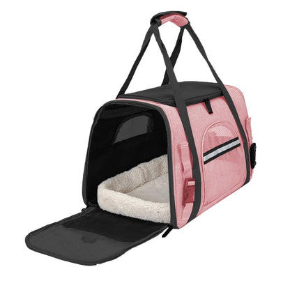 Cat Pet Carrier Travel Carrier Pet Bag for Small Medium Cats Pink - view 4
