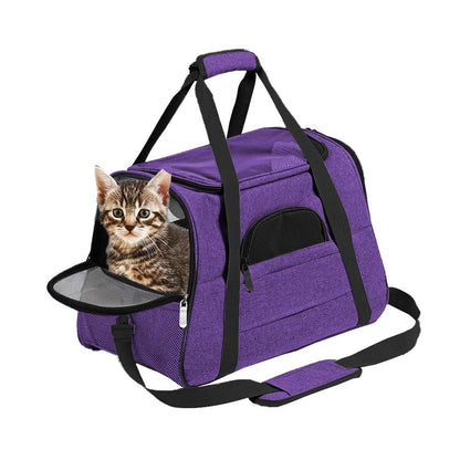 Cat Pet Carrier Travel Carrier Pet Bag for Small Medium Cats Pink - view 8