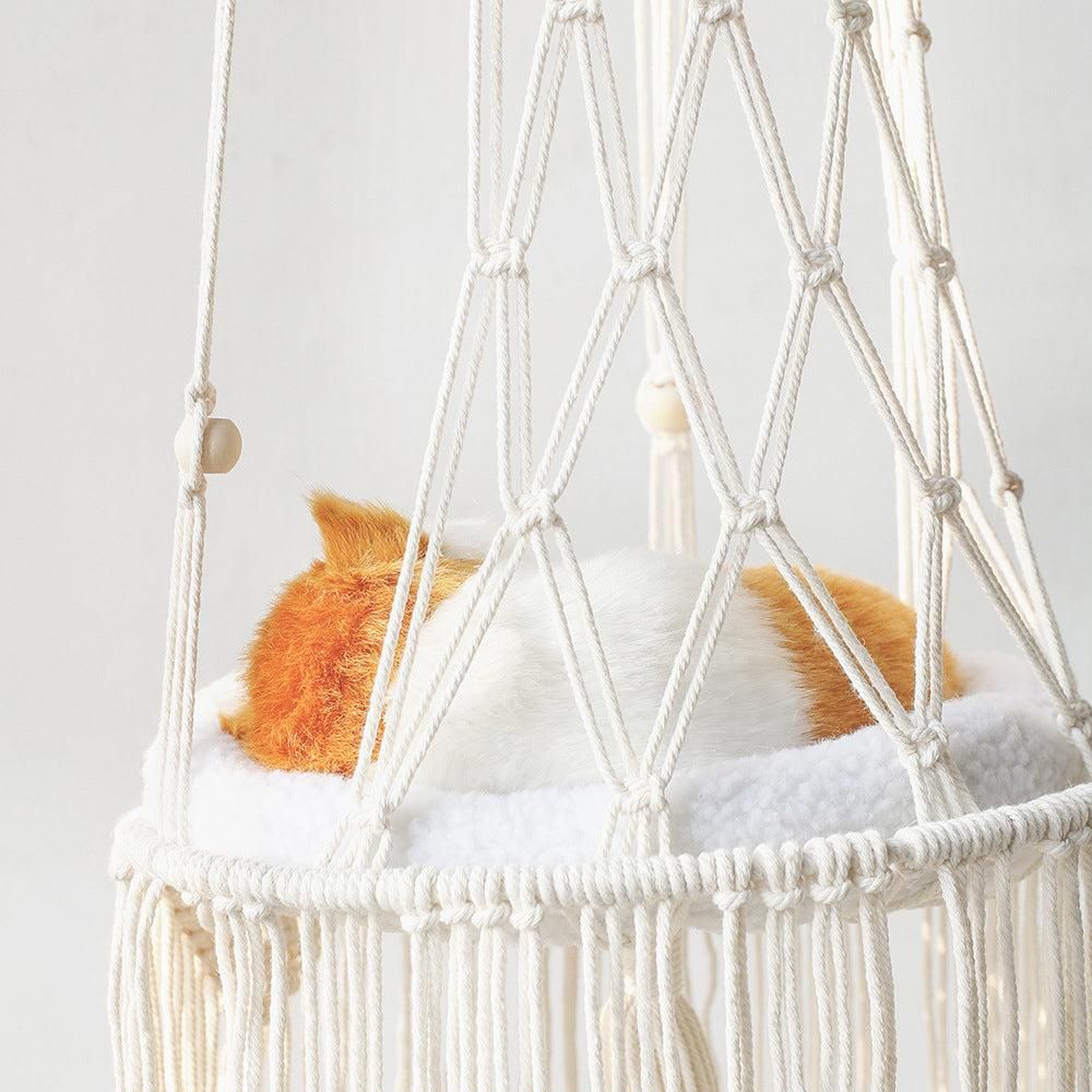 Pet Hammock Hanging Cat Bed Aerial Kitten Bed Sunny Window Seat Nest - S - view 7